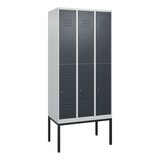 thumbnail of C+P Spind Classic PLUS, Gestell, 6 Abteile, HxBxT 212x90x50cm, Zylinderschloss, Hellgrau/Anthrazit von PROREGAL