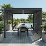 thumbnail of CRO Tenda laterale con binario per pergola bioclimatica in poliestere (30%) e PVC (70%) - per lato lunghezza 3,90 mt - colore antracite