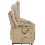 thumbnail of Fernsehsessel mit Aufstehhilfe, Relaxsessel mit Liegefunktion, mit 2 Motoren, 120 kg belastbar, Leder/Kunstleder, Beige, Raburg Marie