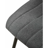 thumbnail of Chaise de salle à manger Dijon avec Piètement en métal noir Tissu/Gris foncé