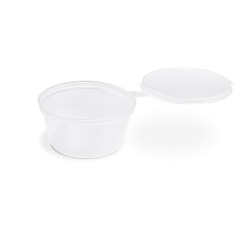 500 Dressingbecher (PP) klar Ø70mm 120ml mit Deckel