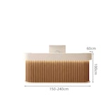 thumbnail of Empfangstheke & Bartheke mit Rundung, Vertikalstreifen-Design, für Salon, Hotel & Laden, Braun 150×60×100cm【Baise+yuanmuse150】