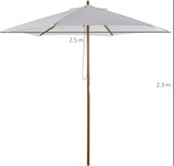 thumbnail of Outsunny Ombrellone da Giardino e Terrazza in Legno 2.5x2.3m Crema