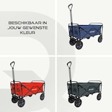 thumbnail of BRASQ Bolderkar Opvouwbaar - Zwart - 90KG Draagkracht -  360º Wielen met rem- Verstelbare hendel - Bolderwagen