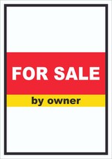 thumbnail of For Sale by owner Schild mit Text Verkaufsschild hochkant A5 (148x210mm)