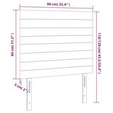thumbnail of vidaXL LED Kopfteil Dunkelgrau 90x5x118/128 cm Stoff