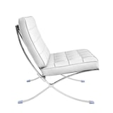 thumbnail of MF - Silla de Diseño Modelo BARNA (T), Fabricado en Acero inoxidable, Similpiel Blanca. 76 x 77 x 82 cm