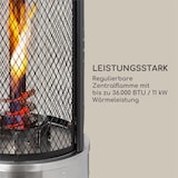 thumbnail of Goldflame Deluxe Terrassenheizstrahler 36.000BTU/11kW mobil Edelstahl Silber-Metallic