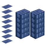 thumbnail of PROREGAL 10x VDA KLT Kleinladungsträger mit Verbundboden & Auflagedeckel | HxBxT 28x40x60cm | 48 Liter | KLT