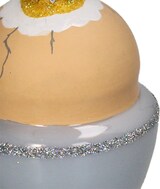 thumbnail of Christbaumschmuck Glas 11,2cm Frühstücksei Kugeln Weihnachtsbaum Anhänger Weihnachten Christbaumanhänger Weihnachtsbaumschmuck Hellblau Orange