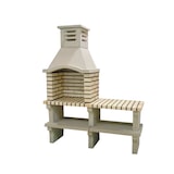 thumbnail of BARBECUE ARTICIMENTOS NATIVE - Barbecue avec 2 bancs (droite/gauche), en brique blanche et ciment réfractaire - 142x50x209cm