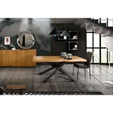 thumbnail of GREGO Tavolo Da Pranzo Moderno Piano In Rovere Gambe Incrociate Piano In Legno Design Contemporaneo, Cm 90x180x75 H colore Marrone