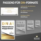 thumbnail of Dreifke® Plakatrahmen DIN A1 | abgerundete Ecken | 25mm Alu Profil, silber | Alu Klapprahmen Wechselrahmen Posterrahmen Rahmen | Dreifke®