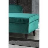 thumbnail of KAWOLA tumbona tapizada SARAH otomana recamiere tela verde 163x77x73cm