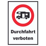 thumbnail of Wohnmobil Durchfahrt verboten Schild A6 Rückseite selbstklebend