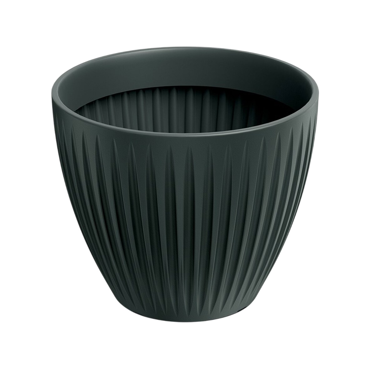 Prosperplast - Blumentopf aus rotationsgeformtem Kunststoff 11L Ø30x25cm in farbe Anthrazit - Latia Round ETHICK