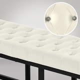 thumbnail of Banco de Design Polson Veludo Preto creme/150 cm