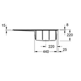 thumbnail of Villeroy&Boch Spülbecken mit Abtropffläche links, Subway Style 50 Stone White 90x51cm, Keramik, Handbetätigung
