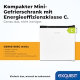 thumbnail of Exquisit Mini-Gefrierschrank, Tiefkühlschrank, 31 Liter, 4-Sterne-Gefrierfach, Energieklasse C, klein und kompakt, GB540-050C weiss