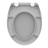 thumbnail of WC Sitz GREY, Duroplast Toilettendeckel mit Absenkautomatik und Schnellverschluss, Klobrille, Klodeckel, Toilettensitz