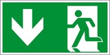 thumbnail of Aufkleber I Rettungszeichen Notausgang, KRO, Folie, selbstklebend, 400x200mm, ASR A1.3, DIN EN ISO 7010 E001