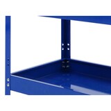 thumbnail of Werkzeugwagen Rollwagen mit 3 Ladeflächen | HxBxT 73x73x36cm | Rollwagen Tischwagen Transportwagen | Rollen Handgriff 3 Ladeflächen | Stahl | Blau