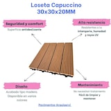 thumbnail of Arquiservi - Baldosa de composite exterior 30x30 (19,8M2) | Capuccino | Resistente, Fácil instalación, Antideslizante.