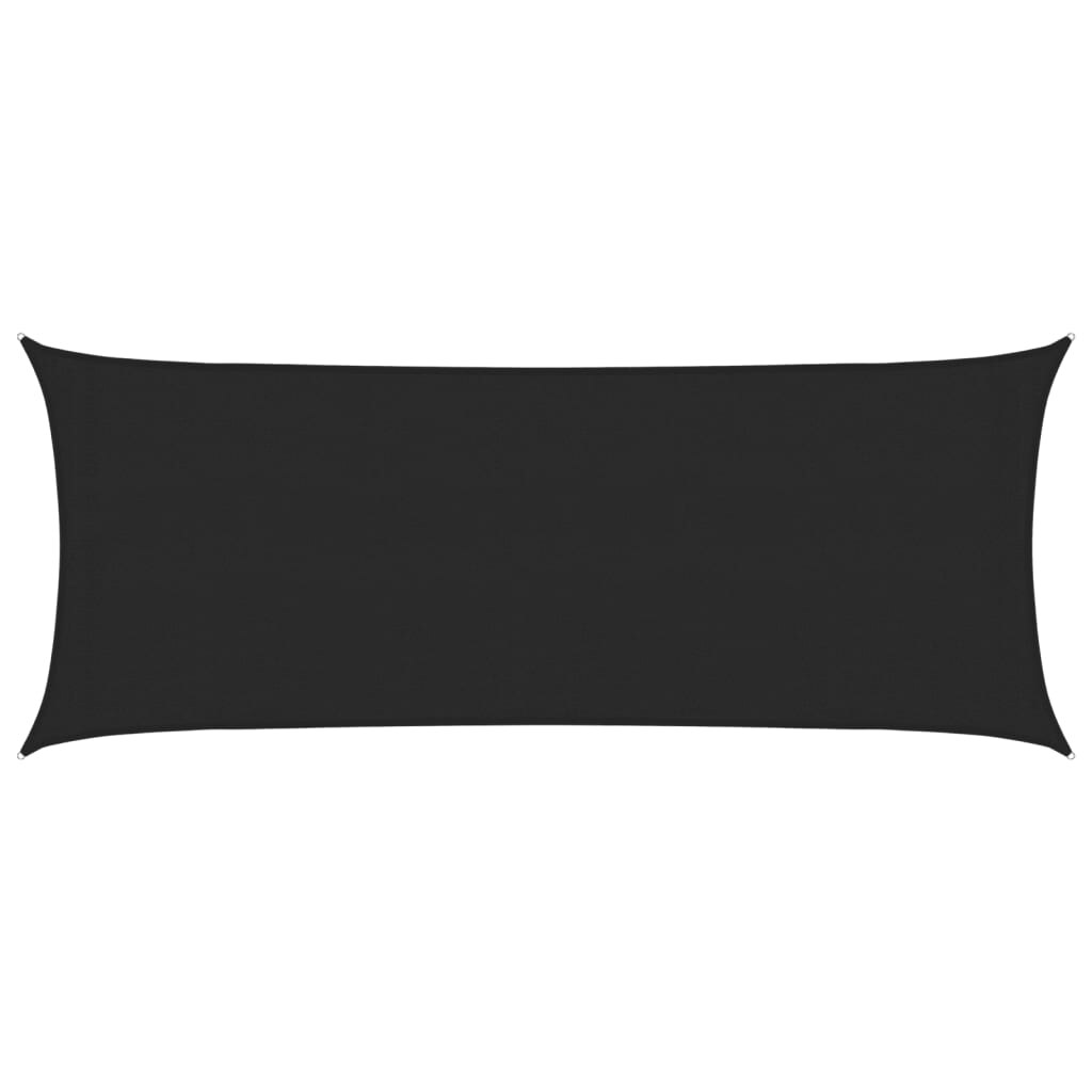 Toldo de vela HDPE negro 160 g/m² 2x5 m