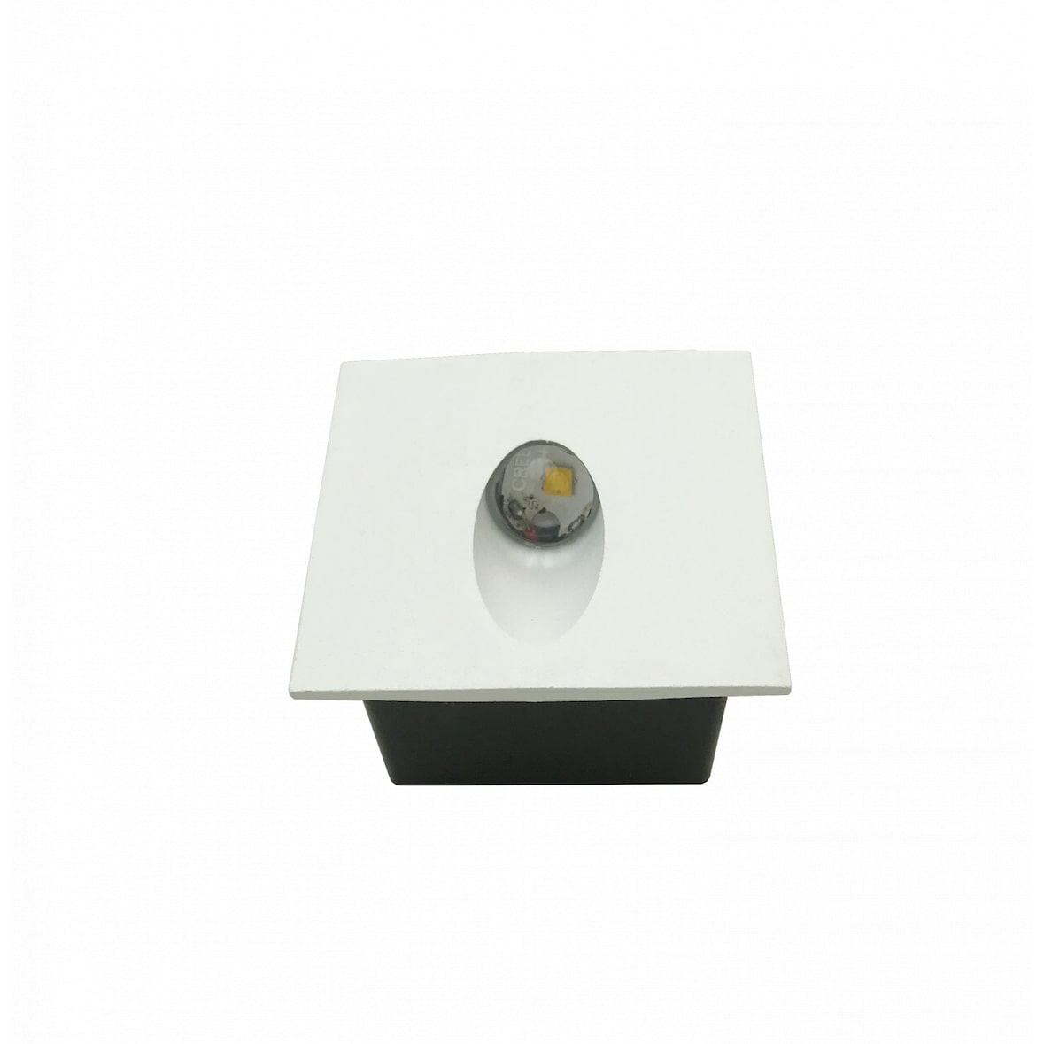 efectoLED Baliza Exterior LED 3W Empotrable Pared Cuadrado Blanco Oval Wabi  Blanco Neutro 4000K