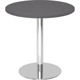 thumbnail of bümö Besprechungstisch, Esstisch klein, Tisch rund 80 cm - kleiner Esstisch graphit, Rundtisch Esstisch 2 Personen mit Holz-Platte, Säule aus Metall