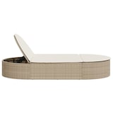 thumbnail of vidaXL Ligbed 2-persoons met kussens poly rattan beige