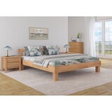 thumbnail of Doppelbett Überlänge Kingsize 180x220 Buche Massivholz natur Zubehör wählbar V-60.80-18-220  ohne Zubehör