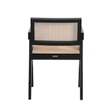 thumbnail of Chaise avec structure noire en bois, Assise et dossier en Cannage Naturel