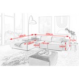 thumbnail of KAWOLA Sofa RANI Ecksofa Cord grau Recamiere links