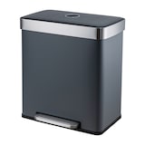 thumbnail of SVITA LT2X30 Mülleimer 60l Treteimer Tretmülleimer Abfalleimer 2 Fächer freistehend mit Deckel inkl. Inneneimer Grau