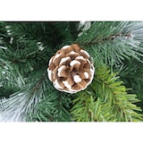 thumbnail of Tarrington House Kerstboom, metaal / PVC, Ø 110 x 210 cm, inklapbaar, groene en witte toppen met dennenappels