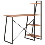 thumbnail of Bureau avec étagère Noir et marron 102x50x117 cm Modèle Atlas Épuré