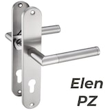 thumbnail of Langschild Drückergarnitur Edelstahl glanz poliert ELEN PZ - Profizylinder Türbeschlag