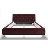 thumbnail of KAWOLA Bett ANNY Polsterbett Kopfteil niedrig Velvet purple 140x200cm