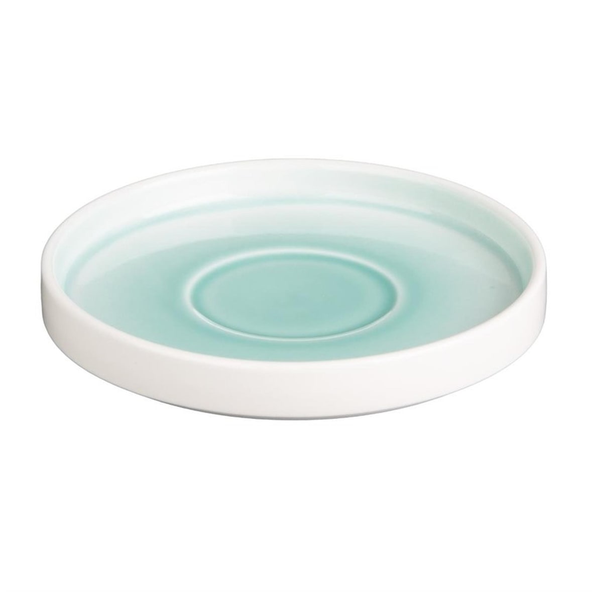 Olympia Fondant Untertasse Mint - 15,2cm - 12 Porzellanuntertasse