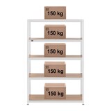 thumbnail of Helloshop26 - Estante metálica reforçada para oficina 120 x 60 x 180 cm suporta 5 x 150 kg armazenamento robusto de ferramentas 14_0005177