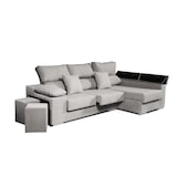 thumbnail of Sofá Chaiselongue Rubí de Tela Antimanchas Derecha Color Gris 3 plazas 265x145x102 cm