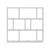 thumbnail of Herdasa, Estantería librería, colección NACK 546, con 3 niveles de altura en melamina color nogal