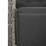thumbnail of vidaXL 7-tlg. Garten-Bistro-Set mit Kissen Grau Poly Rattan