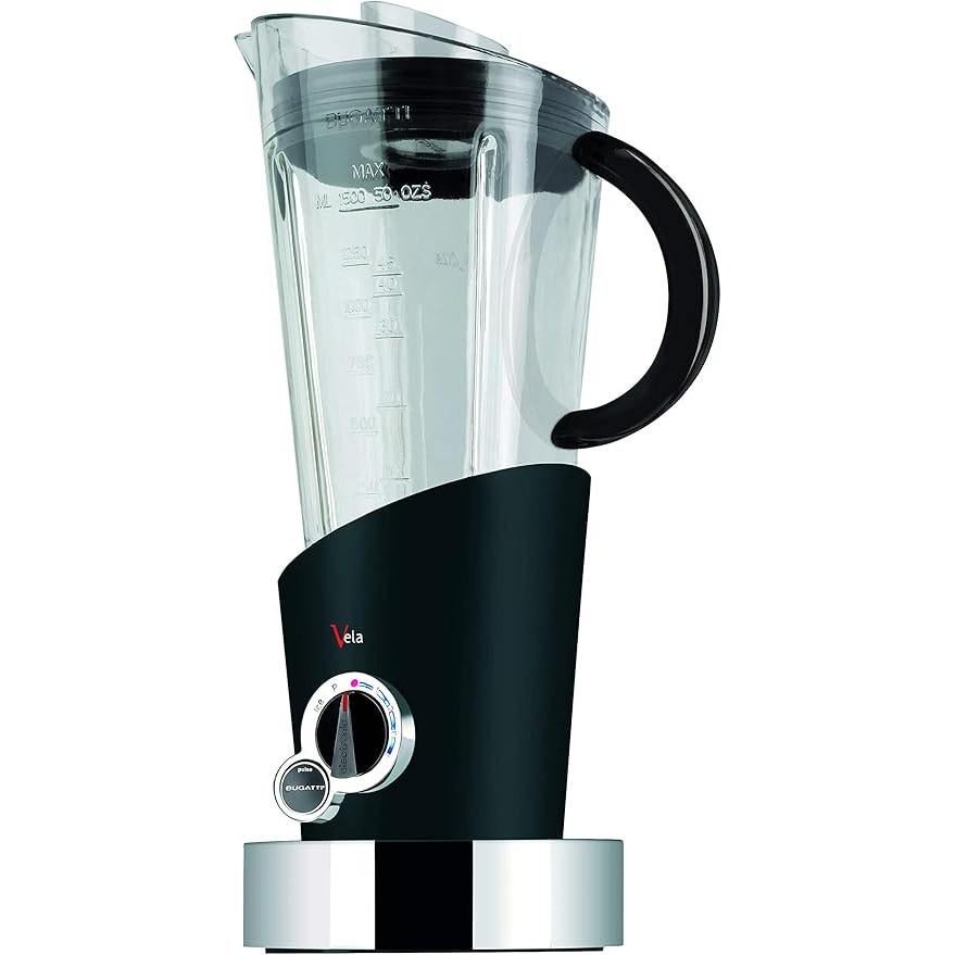 BUGATTI – Vela Evolution Blender Mattschwarze Farbe – Einfarbige Oberfläche – 500 Watt