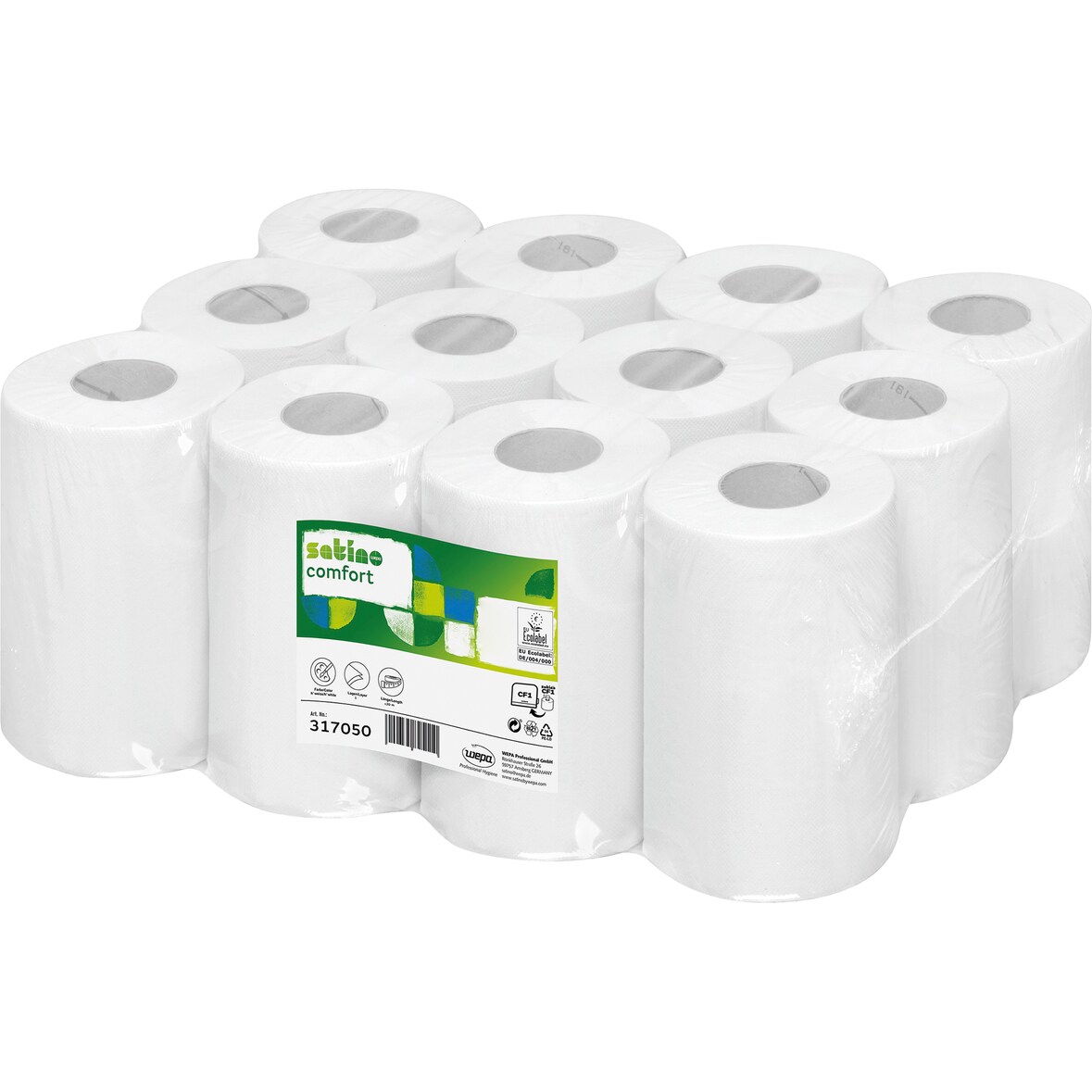 Satino Handtuchrolle 317050 20x35cm 120m 1lg hw rec. 12 St./Pack