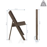 thumbnail of Gartenstuhl / Klappstuhl Travano 1 (2er Pack / 2 Stühle) Kunststoff braun hjh LIVING