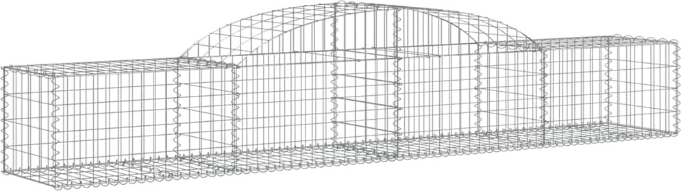 vidaXL Gabionen mit Hochbogen 30 Stk. 300x50x40/60 cm Verzinktes Eisen