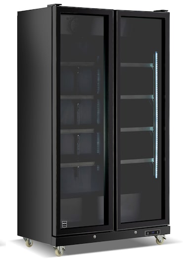 METRO PROFESSIONAL Réfrigérateur à boissons double porte GSC1810B, 120 x 58.5 x 198 cm, 1000 L, noir