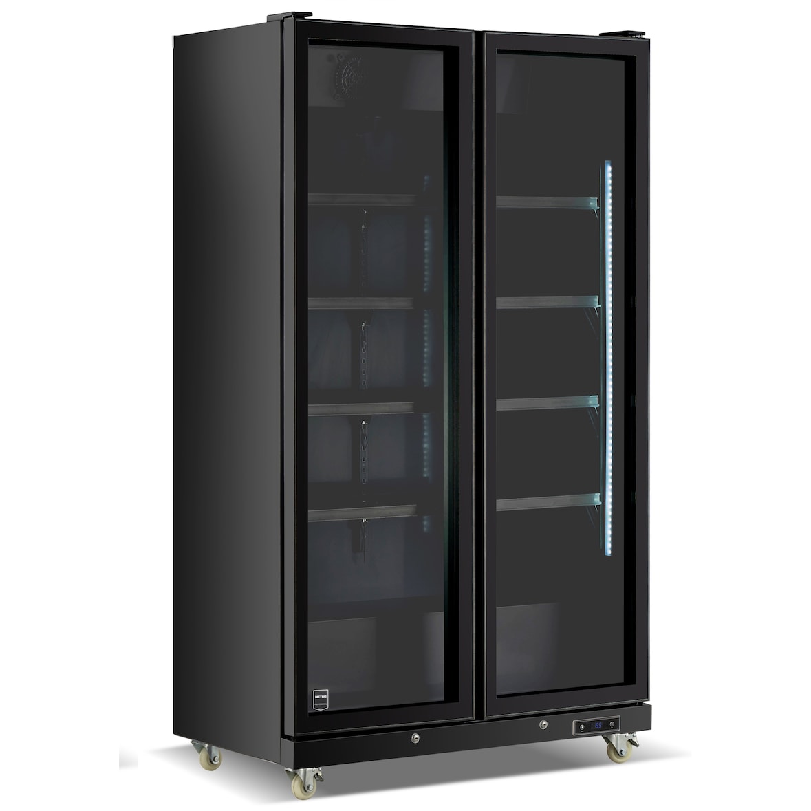 METRO PROFESSIONAL Réfrigérateur à boissons double porte GSC1810B, 120 x 58.5 x 198 cm, 1000 L, noir
